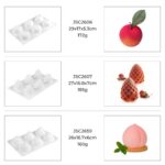 Hot Factory Pineapple Pear Cherry Mango Verrhoa Carambola Peach Shape LFGB Reusable Fruit Mold Silicone Mousse Cake Mould