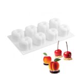 Hot Factory Pineapple Pear Cherry Mango Verrhoa Carambola Peach Shape LFGB Reusable Fruit Mold Silicone Mousse Cake Mould