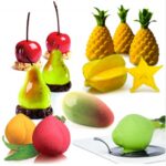 Hot Factory Pineapple Pear Cherry Mango Verrhoa Carambola Peach Shape LFGB Reusable Fruit Mold Silicone Mousse Cake Mould