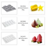 Hot Factory Pineapple Pear Cherry Mango Verrhoa Carambola Peach Shape LFGB Reusable Fruit Mold Silicone Mousse Cake Mould